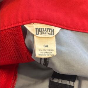 Duluth Trading Co Red and Blue Hybrid Shorts